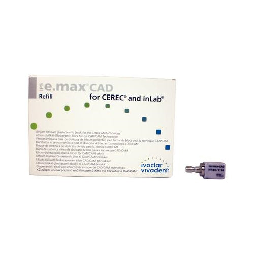 Ivoclar Vivadent 626414 IPS E. Max CAD CEREC InLab Blocks HT B3 C14 5/Pk Ivoclar Vivadent 626414 IPS E. Max CAD CEREC InLab Blocks HT B3 C14 5/Pk